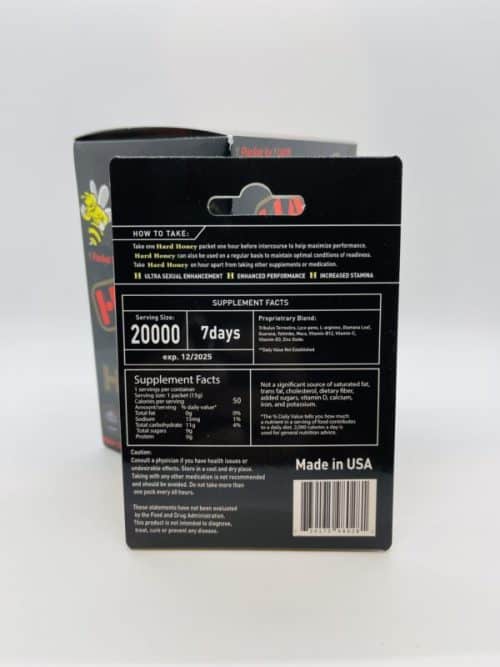 Hard,. Honey for men 24 Count Box