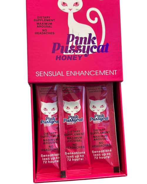 Pink Pussycat: Female Enhancement Honey Sachet Gift Box Of 12